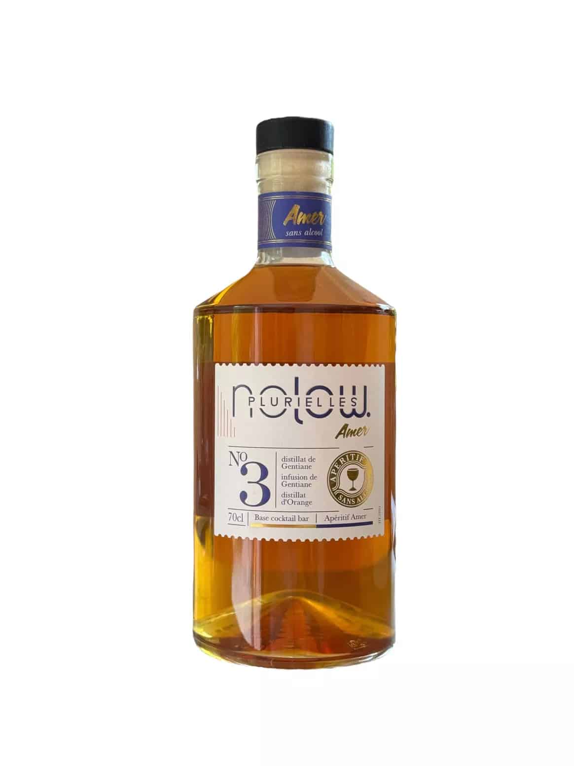 Nolow Spirit Free – N°3 – Distillat Amer sans alcool – Gentiane & Orange – Image 1